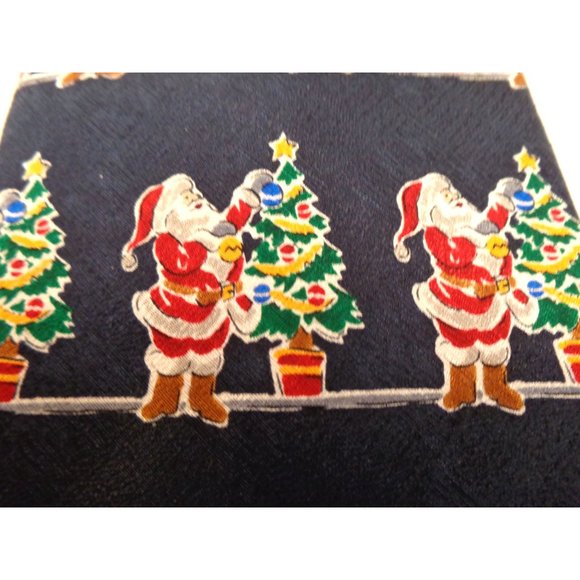 Vintage Christmas Neck Tie Silk  Santa Tree St. Nick's Tie Shop - Picture 2 of 3